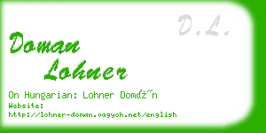 doman lohner business card